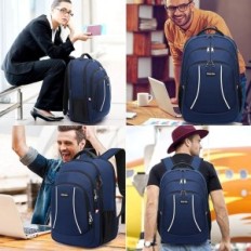 Bærbar PC's Laptop Backpack Big Anti-Scribe med USB Blue