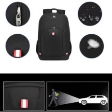 Laptop backpack ταξίδι 15.6 ίντσες Μεγάλη αντι-κλοπή με USB μαύρο