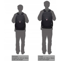 Laptop travel backpack 15.6 inches large anti-theft with USB black