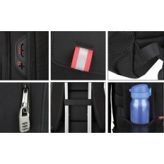 Laptop Reise Ryggsekk 15,6 tommer Stort anti-tyveri med USB svart