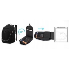 Utazási hátizsák laptop nagy anti-rabló USB fekete