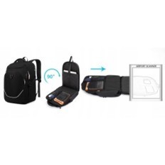 Mochila de viagem para laptop com grande anti-roubo com preto USB