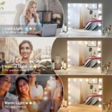 Make-up meikki 5x42cm 14 vaaleat lamput Dripex Hollywood turhamaisuus