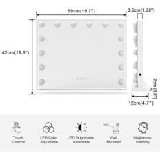 Make-up Makeup 5x42cm 14 Light Bulbs Dripex Hollywood Vanity