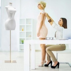 Manikin női univerzális szabók kijelző fehér arany láb