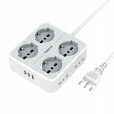 Tessan Power Strip con 4 prese e 3 USB TS-302-de