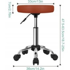 Hoker Bar Silla Taburete rotatorio Ajustable Cuero redondo PU FURWOO TY0101ZF