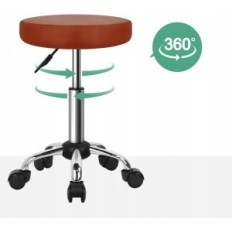 Hoker Bar Chair Rotary Pool Justerbar Round Leather Pu Furwoo Ty0101zf