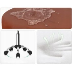 HOKER Bar Chair Rotary Stol Justerbar Round Leather PU Furwoo TY0101ZF