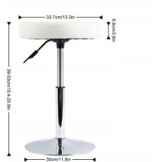 Chair de barkin Chair Tabouret rotatif réglable en cuir rond rond puwoo