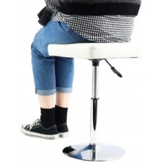 Hoker Bar Chair Rotary Kruk Verstelbaar van het furwoo-leer