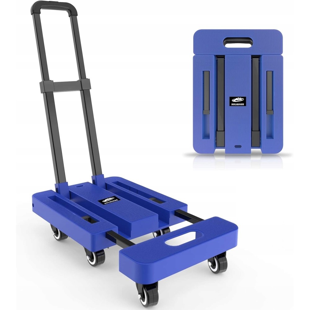 Sulankstomas vežimėlis 6 ratai 225 kg Kėlimo talpa Blue Solejazz