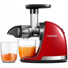 Juicer für Obst- und Gemüse-Amzchef 2-Gang-Kirschrot