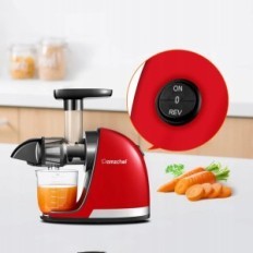 Juicer for fruit and vegetable AMZCHEF 2-speed cherry red