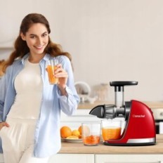 Spremiagrumi per frutta e verdura Amzchef a 2 velocità ciliegia rossa