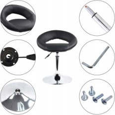 HKER BAR CHAIN ROTARY STOOLU Nastaviteľná z koža Furwoo