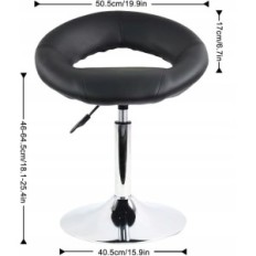 Hoker Bar Chair Rotary pall Justerbar från furwoo läder