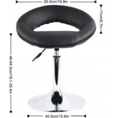 Hoker Bar Chair Rotary pall Justerbar från furwoo läder