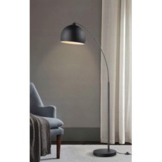 Lâmpada de chão de pé preto 109 x 172 cm casa doce casa