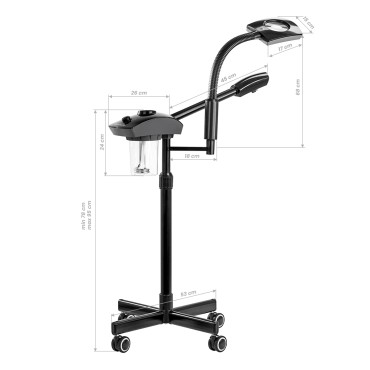 Giovanni vapozon with magnifier lamp D-21 black