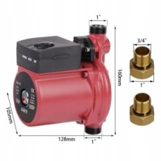 Sirkulasjonspumpe for varmt og kaldt vann 100W 10BAR 1800L H 9M Shyliyu
