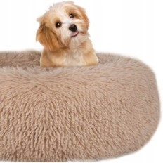 Plysj ben for hund, katt 100 cm beige