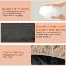 Βελούδινο πόδι για σκύλο, γάτα 100 cm μπεζ