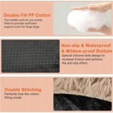 Plüss kutya, macska 100 cm bézs