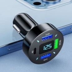 Φορτιστής γρήγορου αυτοκινήτου USB-C PD USB QC 3.0 Γρήγορη φόρτωση στο τηλέφωνό σας στο αυτοκίνητο