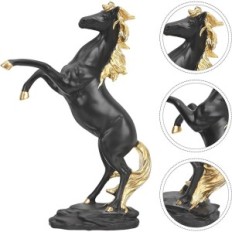 En sort hest figur 295 mm
