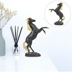 Črni konjski figurica 295 mm