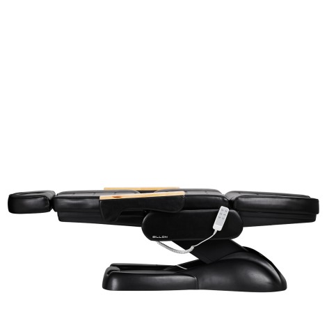 Cadeira elétrica estética SILLON Lux 273B preta 3 motores — vista lateral