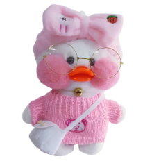 Lalafanfan Plush Duck 30 cm Dejlig maskot med tilbehør til børn