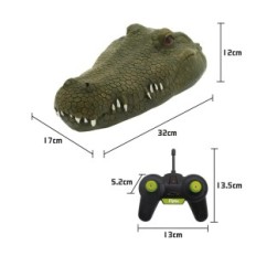 Cabeça de crocodilo flutuante, barco de brinquedo com cabeça de imitação Crocodile Flytec V002 2.4G