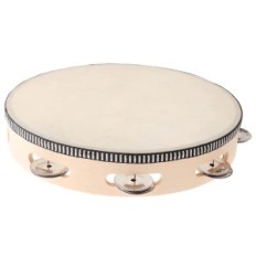 Tambourin Resteq El tamaño de 25 cm está equipado con una sola construcción sólida de jingle de metal hace duradero