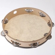Tambourin ReSTEQ 25 cm Taille est équipé d'une seule construction solide de jingle métallique fait durable