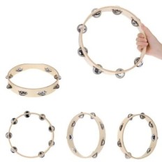 Tambourin Resteq 25 cm Größe ist mit einer einzelnen Metallgarning-Festkörper ausgestattet und macht dauerhaft