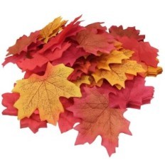 Folhas de plátano outonais para artesanato 8x8 cm Conjunto de 200 pcs