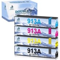 Dvigubas D 913A rašalas į HP juoda (juoda), raudona (Magenta), mėlyna (cian), geltona (geltona)