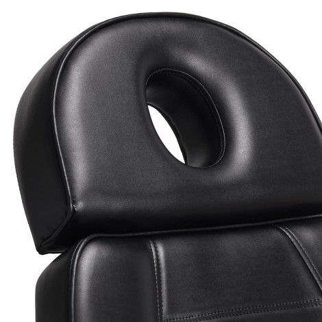 Elektrische cosmetische stoel SILLON Lux 273B 3 motoren zwart — detail kop