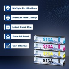 Dupla D 913A festék HP fekete (fekete), piros (magenta), kék (cián), sárga (sárga)