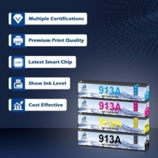 Dupla D 913A festék HP fekete (fekete), piros (magenta), kék (cián), sárga (sárga)