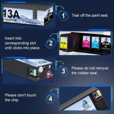 Tusz Double D 913A do HP czarny (black), czerwony (magenta), niebieski (cyan), żółty (yellow)