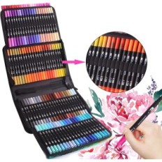 A set of watercolor markers 132 pcs. Brush markers