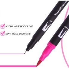 En uppsättning akvarellmarkörer 132 st. Borstmarkörer