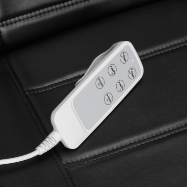 Električna kozmetička stolica SILLON Lux 273B 3 motora crna — detaljni prikaz upravljača