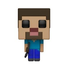 Beeldje Minecraft Steve 10cm collector box 15x12x10