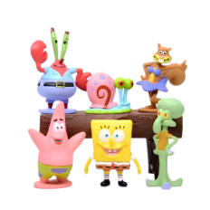 Conjunto de SpongeBob Spongebob FigureStory 6 PCS. Personajes de un cuento de hadas Spongebob para diversión y recolección de re
