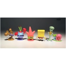 Skup SpongeBob SpongeBob Figurestry 6 kom. Likovi iz bajke Spongebob za zabavu i prikupljanje visokokvalitetnih performansi