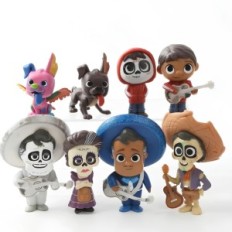 Un conjunto de figuras de un cuento de hadas con un secreto de COCO 8 piezas de figurillas decorativas de la película Coco Perfe